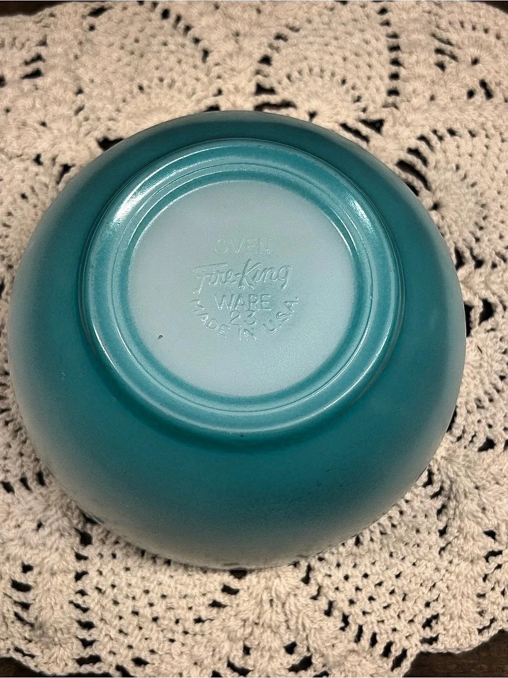 Vintage 1950s Fire-King Turquoise Ombre Bowls - Set of 2